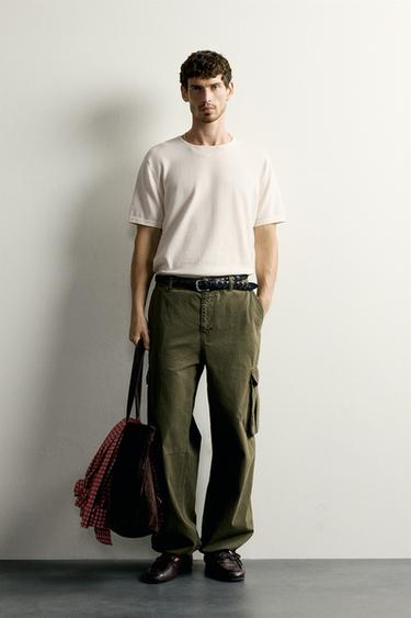 CAMISETA PUNTO REGULAR FIT - Crudo de Zara