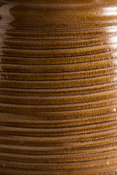 STRIPED VASE - Ochre by Zara - Image 4
