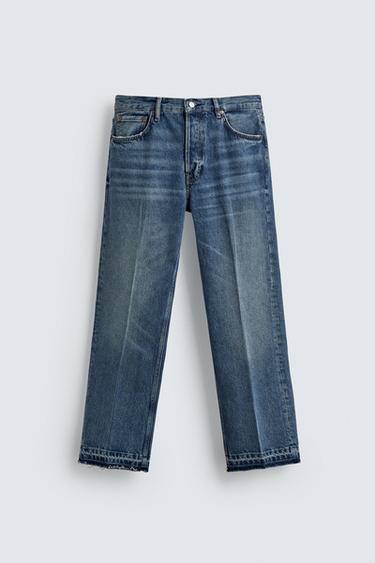 STRAIGHT FIT JEANS - Mid-blue by Zara