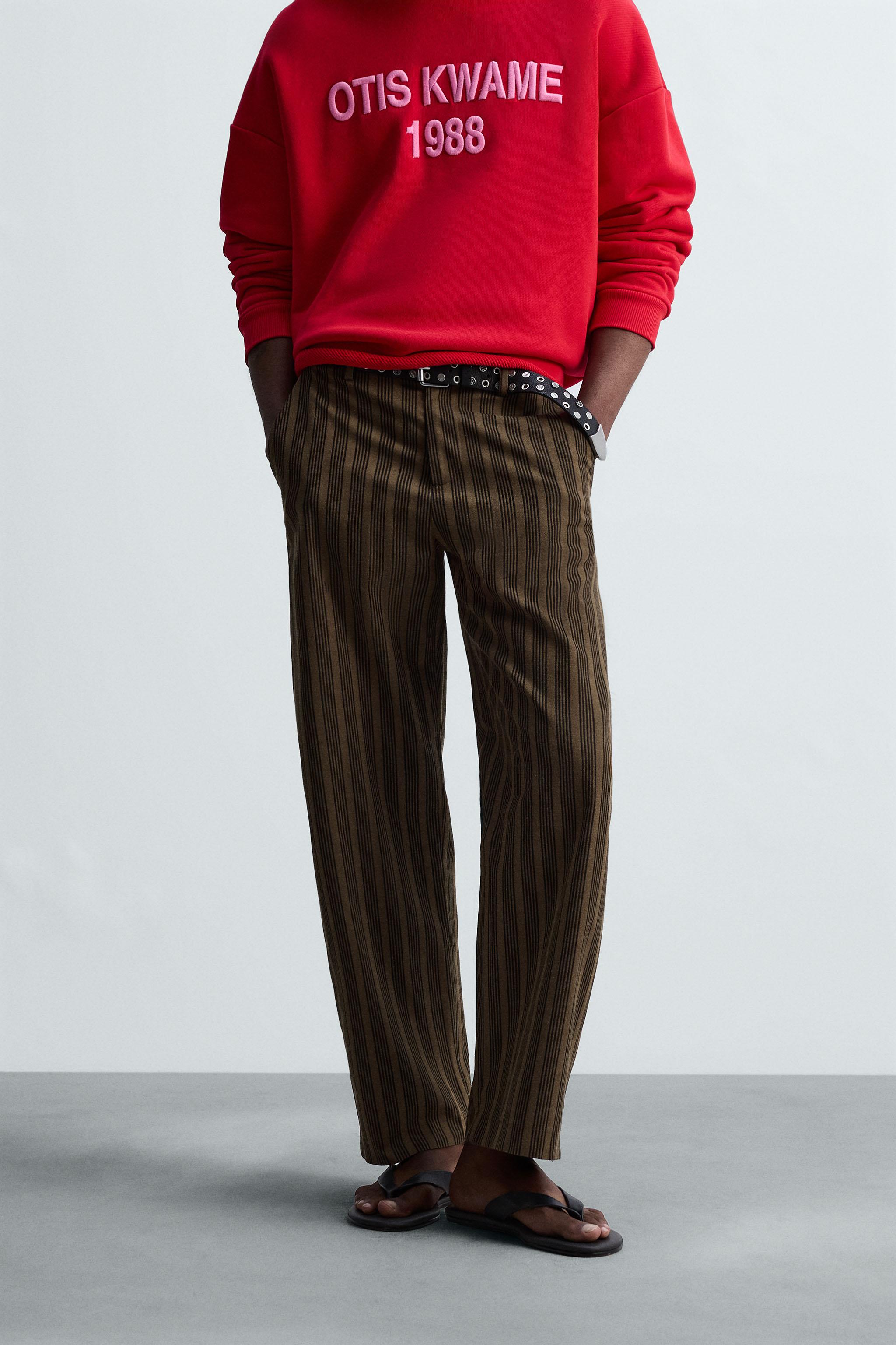 STRIPED BALLOON FIT PANTS © OTIS KWAME KYE QUAICOE - Brick