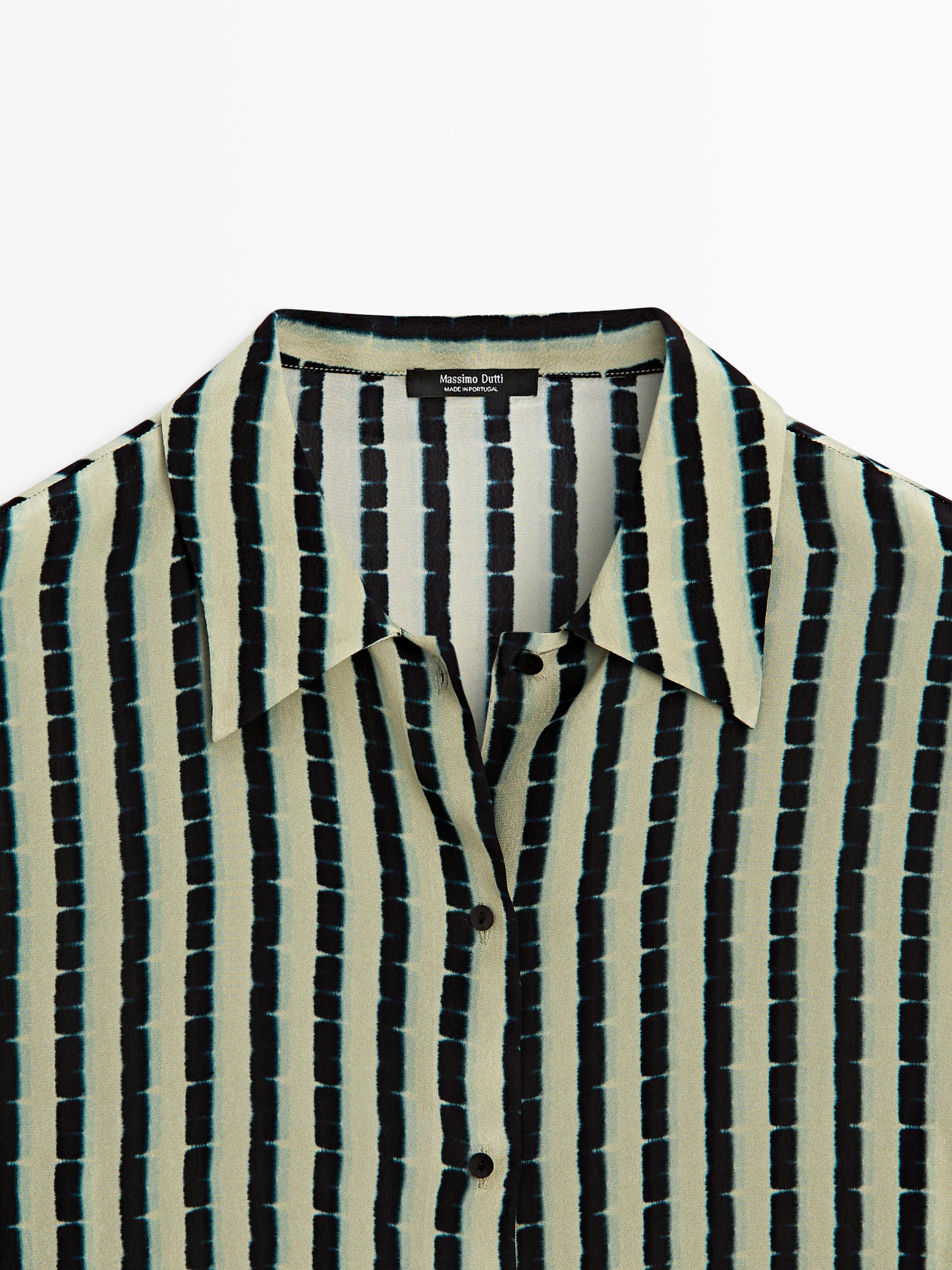 Striped flowing shirt