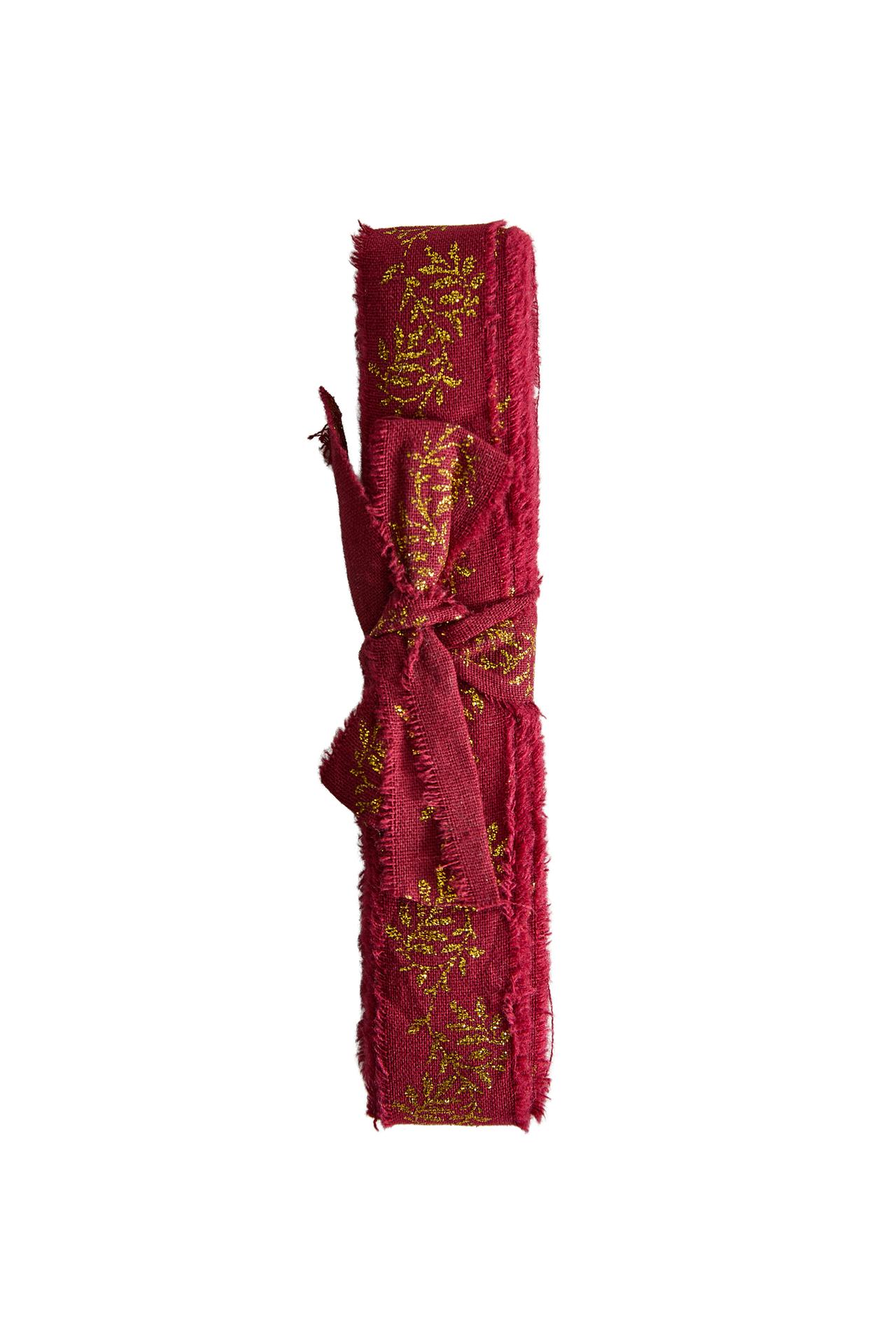 CHRISTMAS BRANCH COTTON GIFT RIBBON