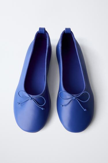 BALLERINES BASIQUES - Bleu de Zara - Image 4