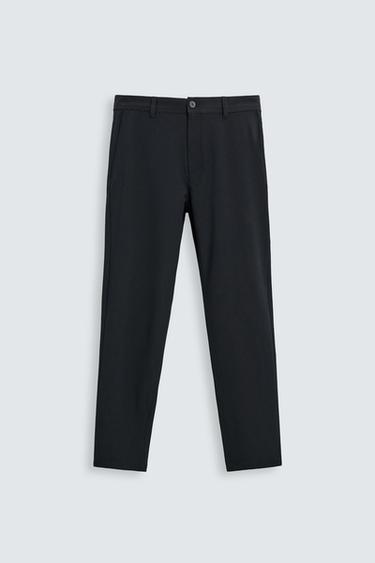 TEXTURED COMFORT TROUSERS - Dark navy by Zara