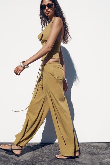FADED HEAVY COTTON TROUSERS - Bronze by Zara - Image 2
