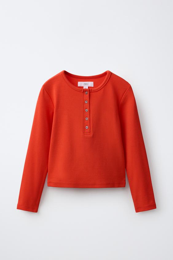 HENLEY-SHIRT - Lachsfarben von Zara - Bild 0