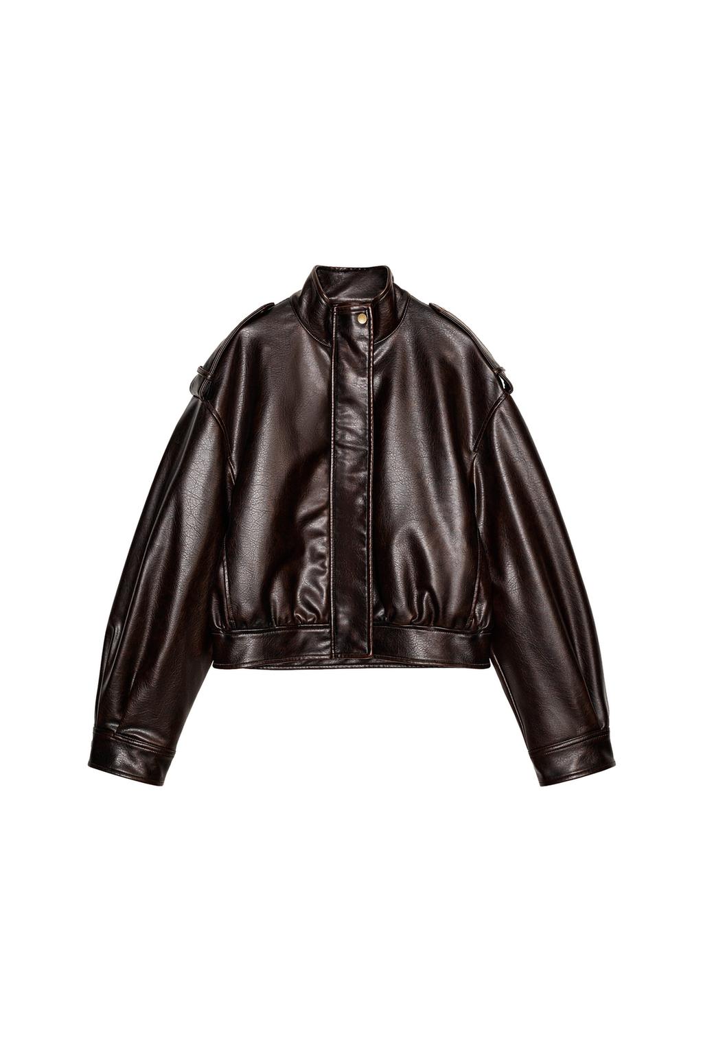 FAUX LEATHER JACKET WITH STRAPS - image 3