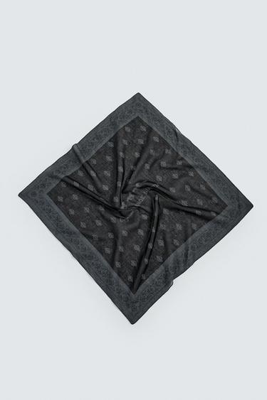 BANDANA À IMPRIMÉ GÉOMÉTRIQUE - Noir de Zara