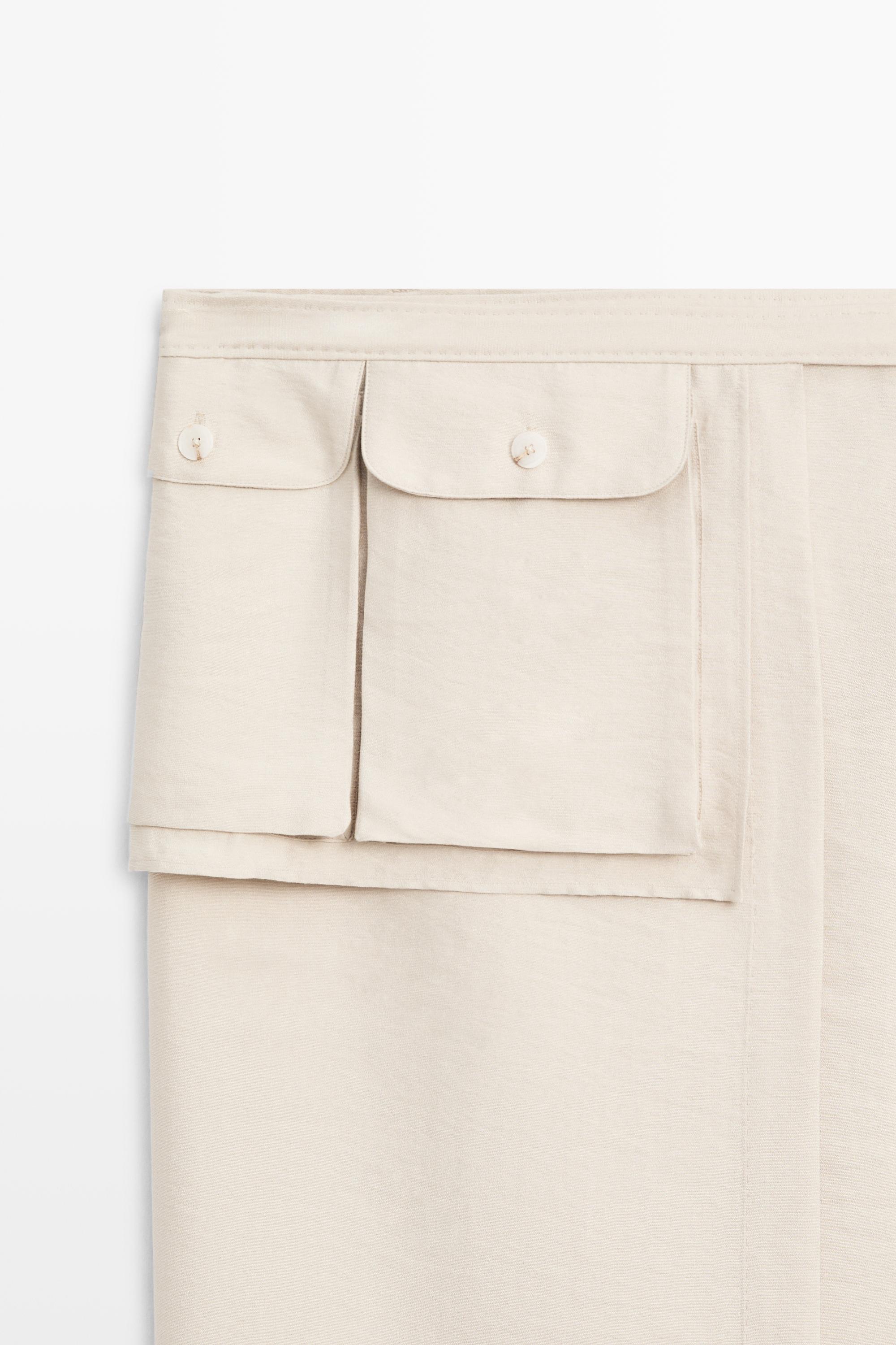 Fluid pocket-detail skirt - STUDIO