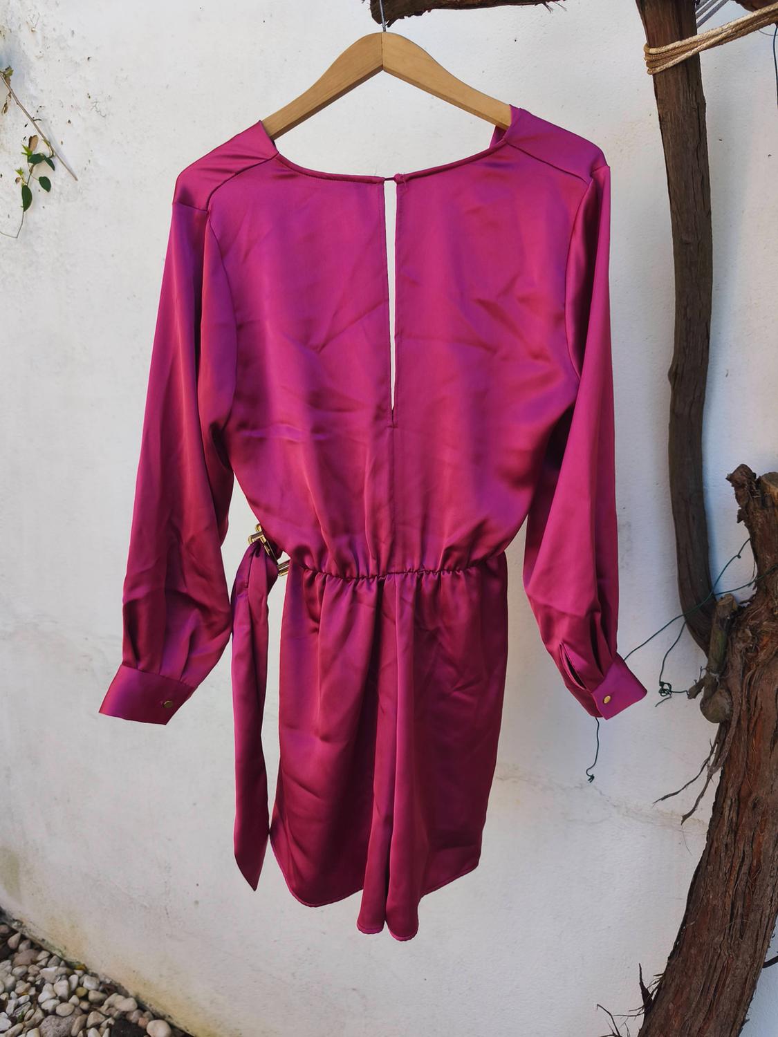 SATINY PLAYSUIT WITH BUCKLE - Image 2