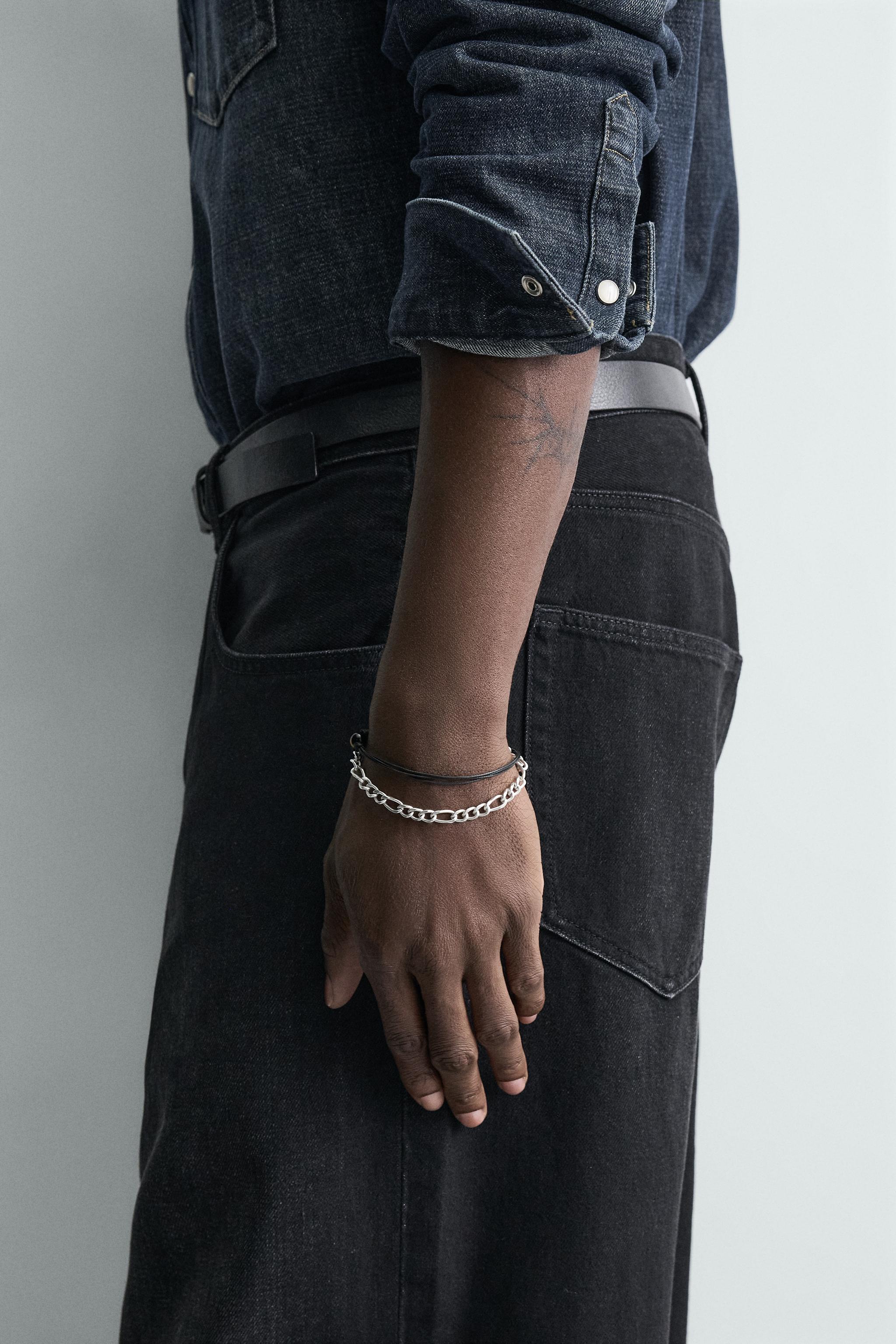 BEADED CORD BRACELET - Silver | ZARA United States