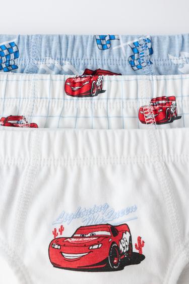 SET 3 QUẦN LÓT HỌA TIẾT XE HƠI MCQUEEN © DISNEY CHO BÉ 1,5-6 TUỔI - Xanh dương/Trắng từ Zara