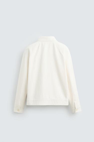 VESTE LIN - COTON - Écru de Zara - Image 7