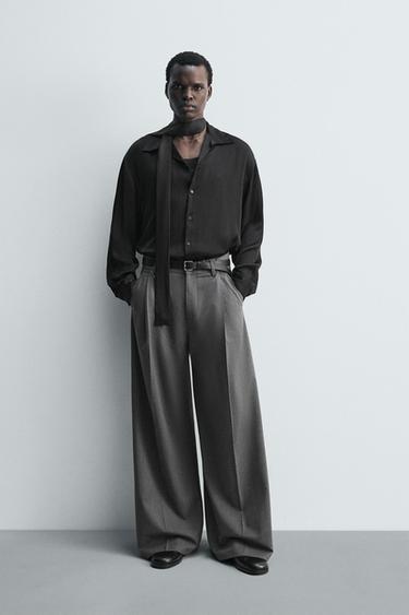 Zara KOŠULJA RELAXED FIT – Crna – Slika 0