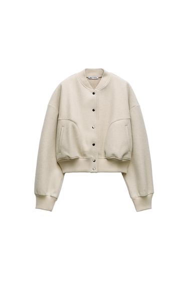 CROP SOFT BOMBER JACKET