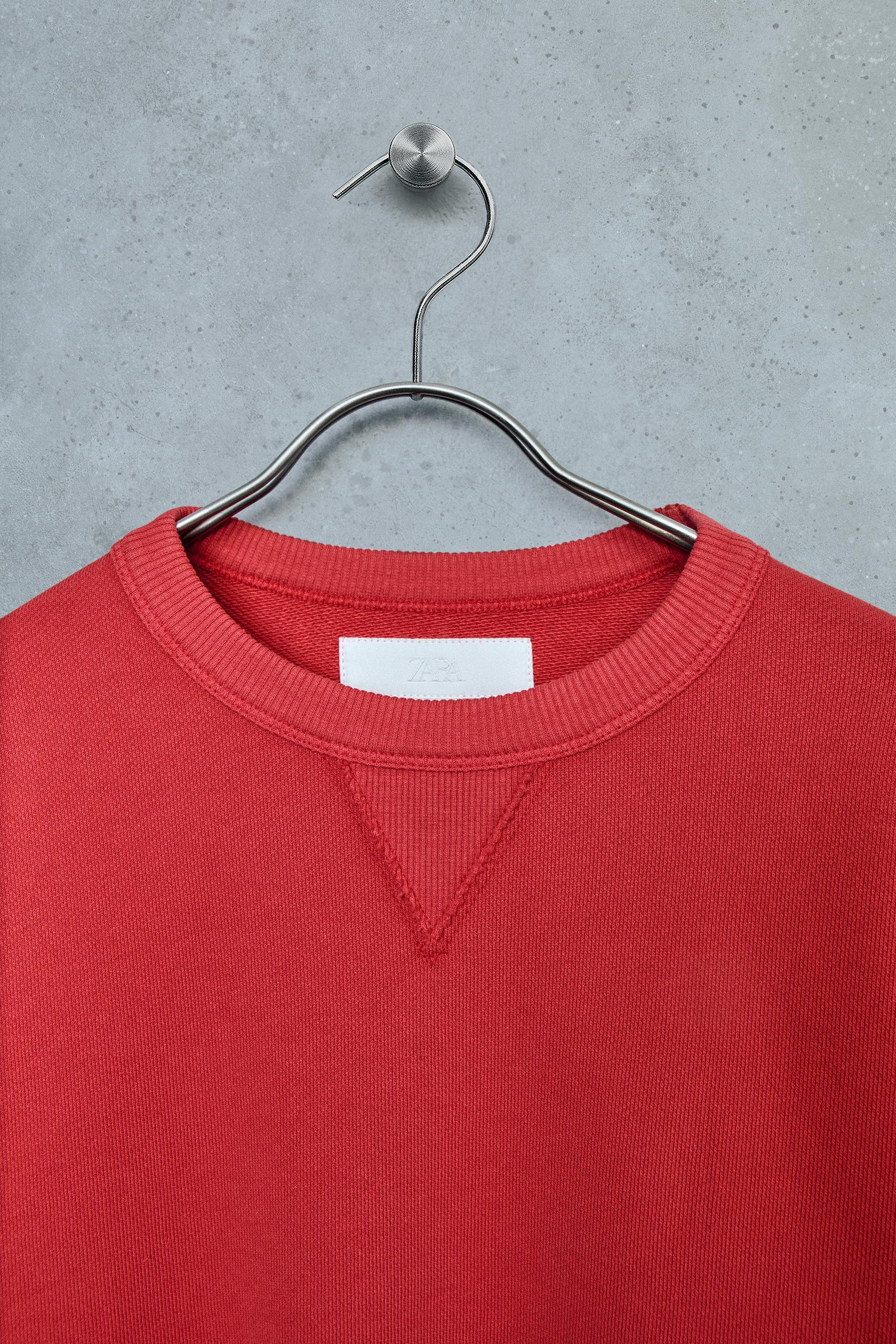 STORIESZ - PLAIN RIBBED SWEATSHIRT - Bright red | ZARA United States