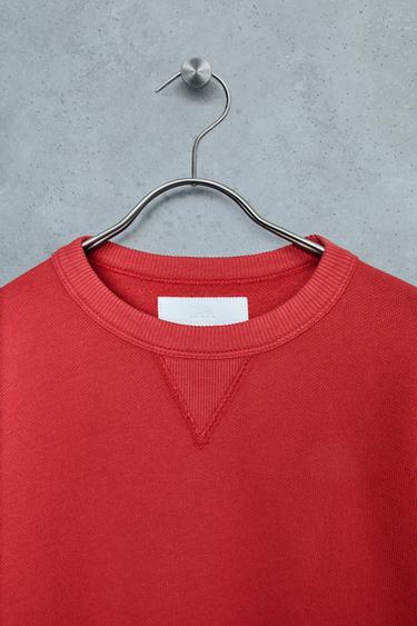 STORIESZ - SWEAT UNI CÔTELÉ - Rouge vif de Zara - Image 2