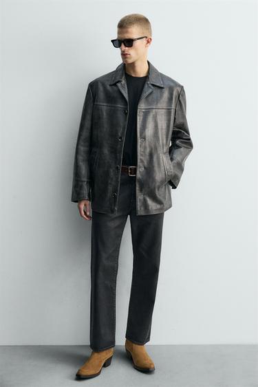 BOTA COWBOY PIEL LIMITED EDITION - Beige de Zara - Imagen 0