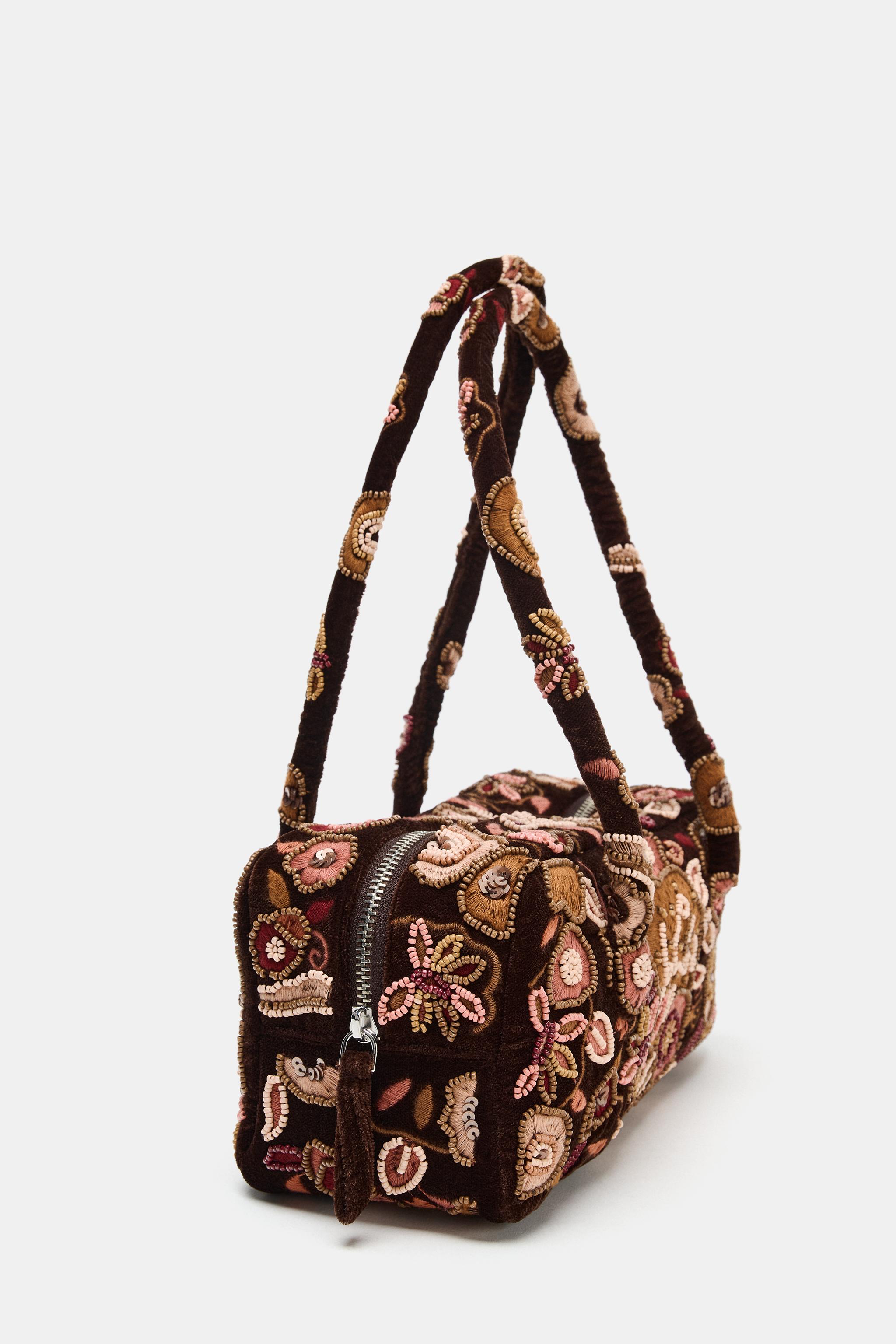 EMBROIDERED SHOULDER BAG - Multicoloured | ZARA South Africa