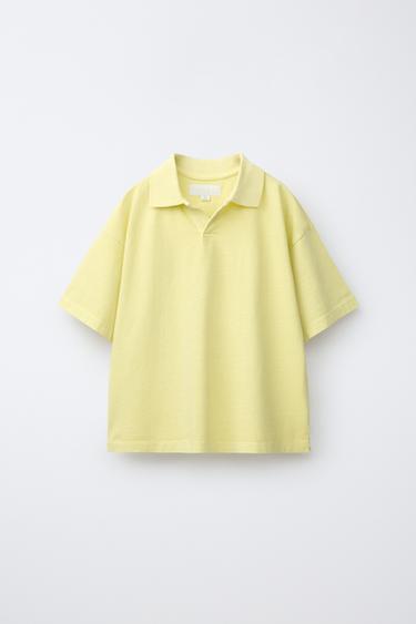 WASHED EFFECT POLO SHIRT - Lime by Zara