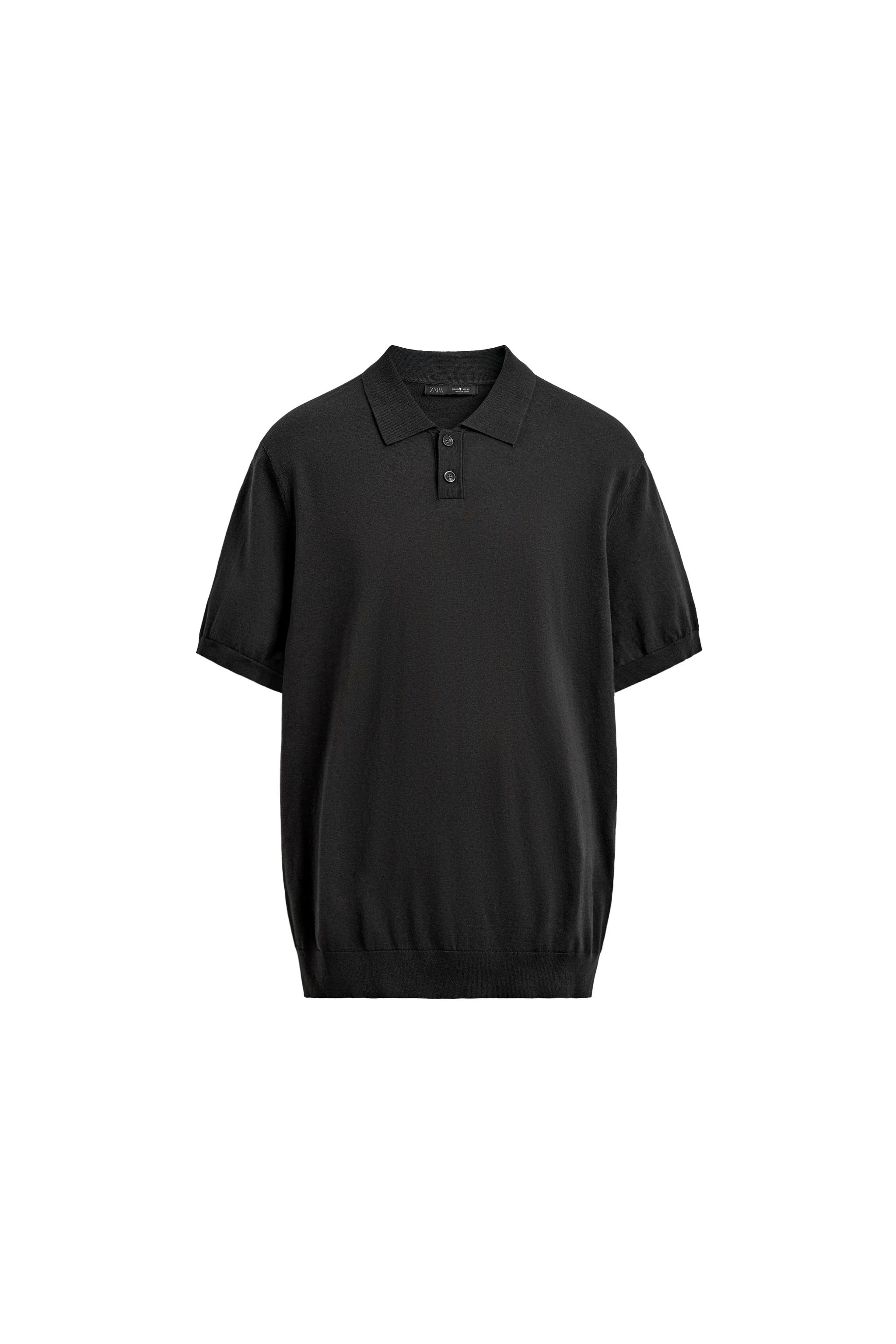 REGULAR FIT COTTON LINEN BLEND KNIT POLO SHIRT - Ecru | ZARA Canada