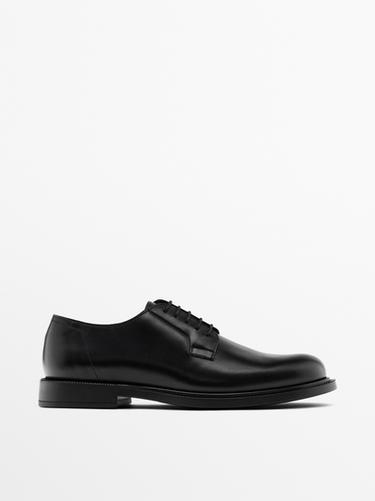 Zara Leather derby shoes - Black