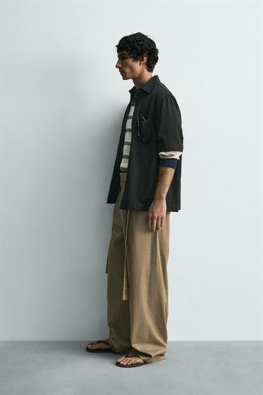 CHECK TEXTURE SHIRT - Black by Zara - Image 3