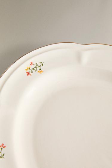 PLAT PORCELAINE FLORAL - Crème de Zara - Image 4