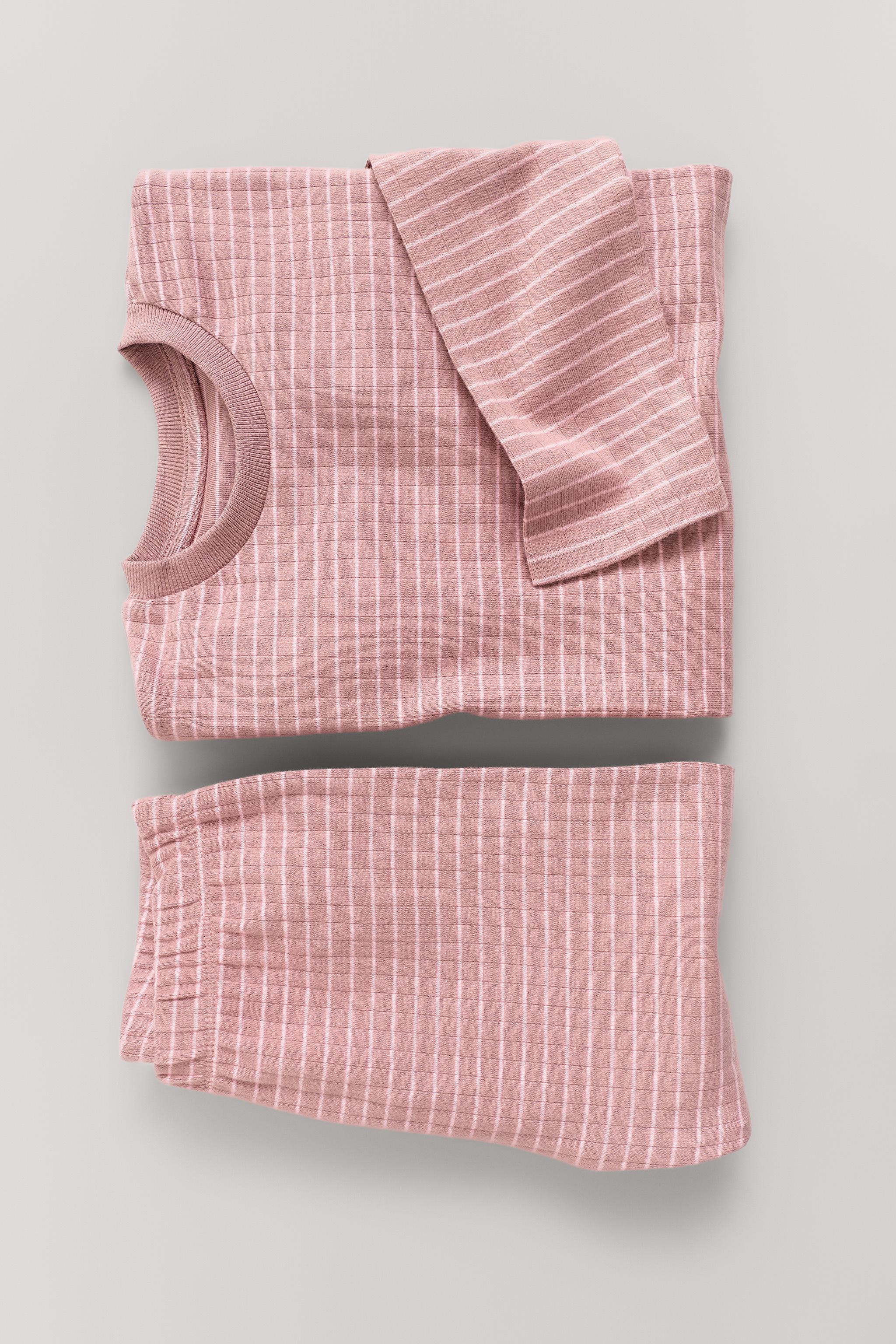 1 1/2-6 YEARS/ STRIPED PYJAMAS — Pink