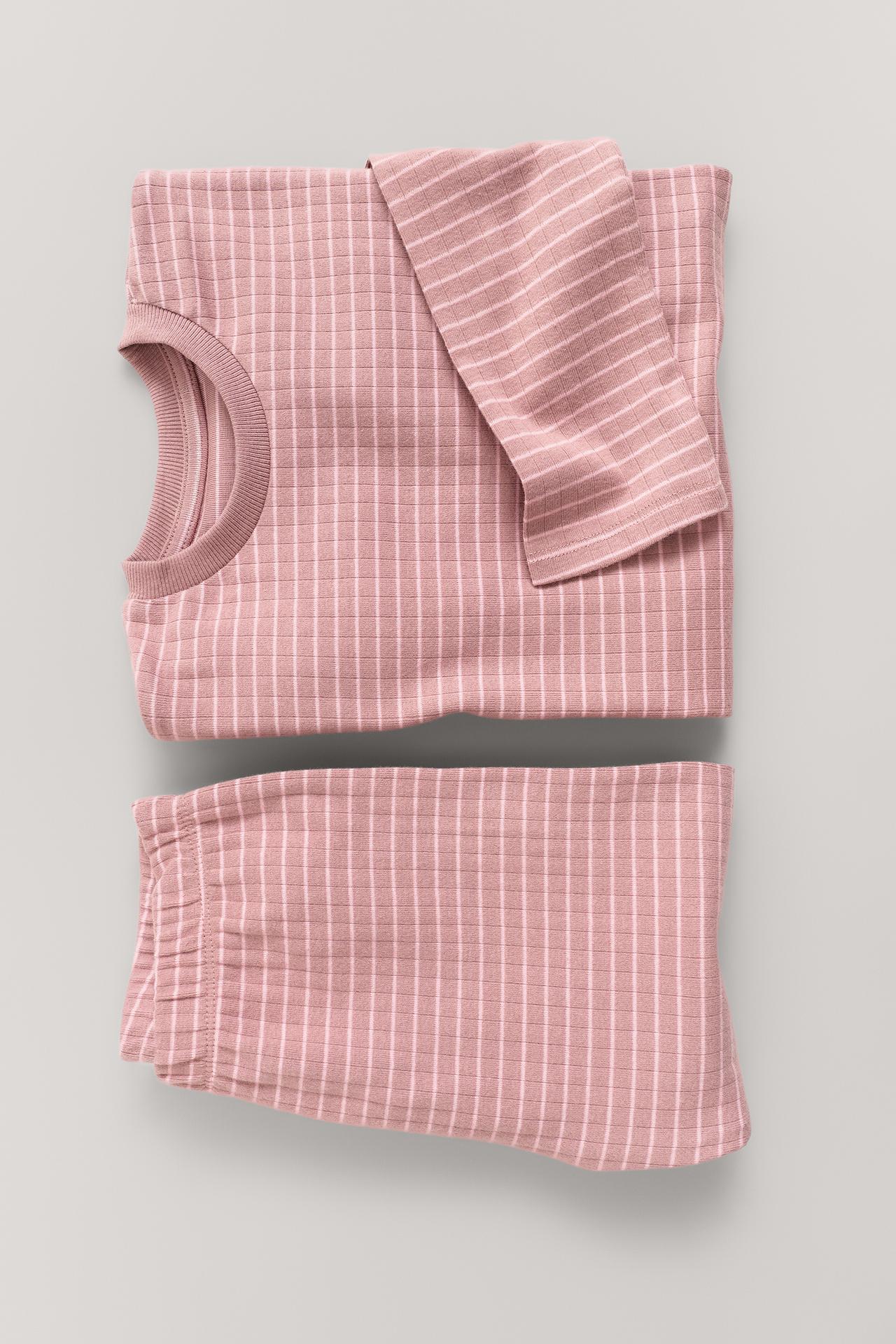 1 1/2-6 YEARS/ STRIPED PYJAMAS — Pink
