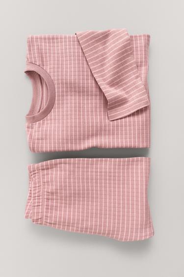 1 1/2-6 YEARS/ STRIPED PYJAMAS — Pink 1