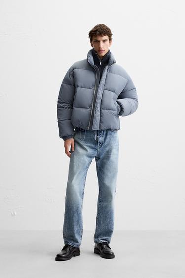 Zara QUILTED JACKET - Light blue - Image 0