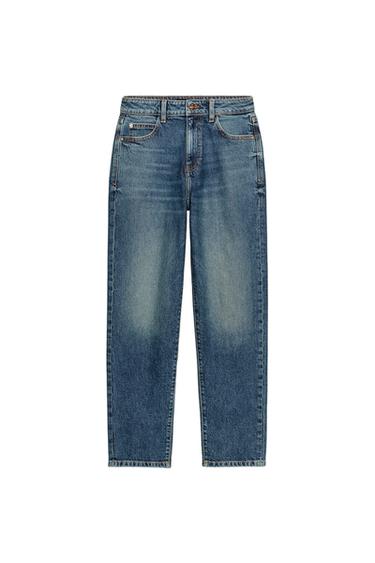 Zara Z.01 HIGH WAIST MOM FIT JEANS - Blue