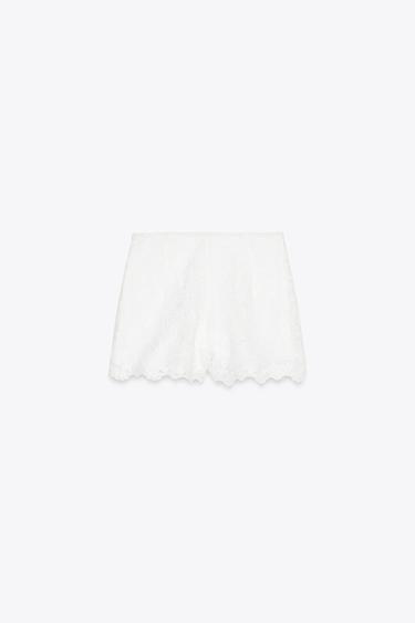 SHORT BRODÉ - Blanc de Zara - Image 4