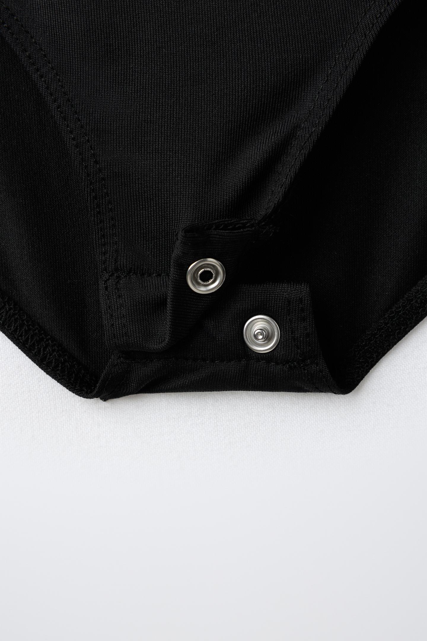 Боди Polyamide для детей, завязка на шее — Zara, цвет: Чёрный — фото 4