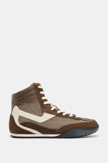 Zara 高幫運動鞋 - 棕色