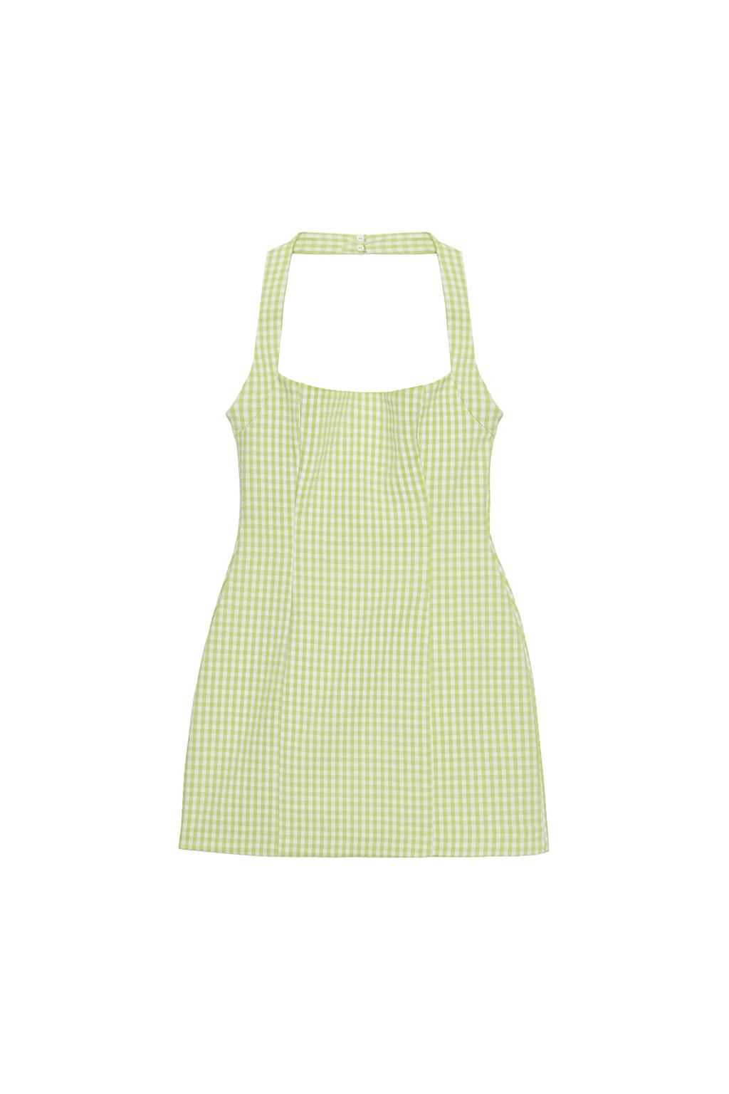 GINGHAM HALTER DRESS - image 3