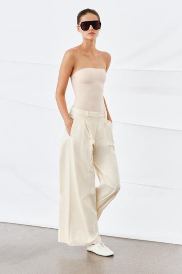 BANDEAU BODYSUIT - Ecru by Zara