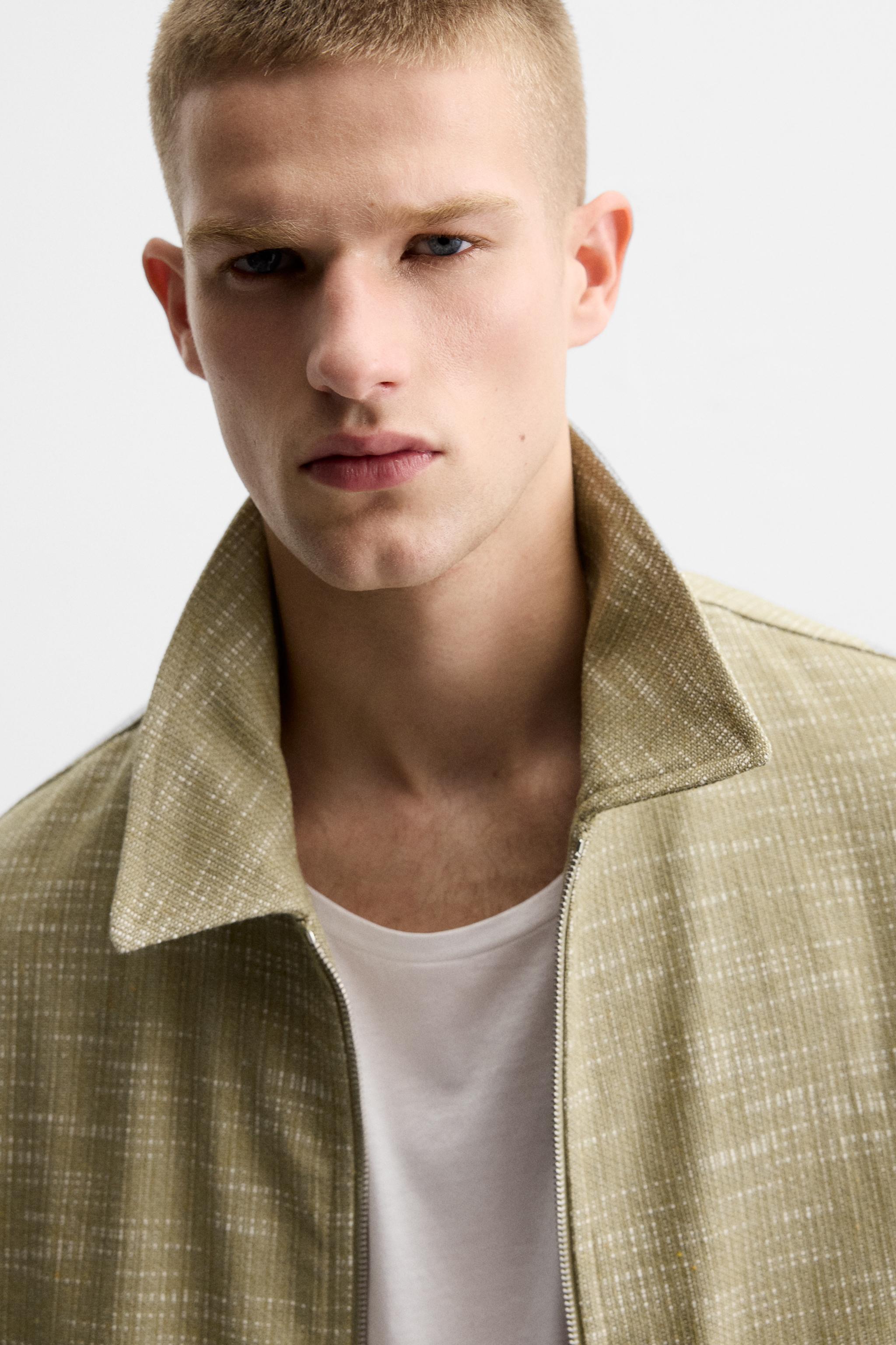STRUCTURED ZIP OVERSHIRT - Green | ZARA United States