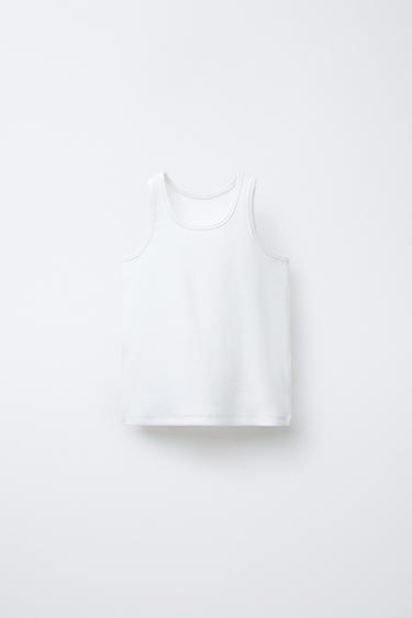 LOT DE TROIS T-SHIRTS RIB UNIS - Rose / Mauve de Zara - Image 1