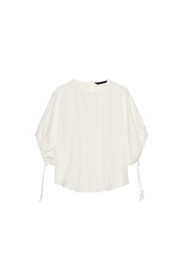 BLUSA MANGA BUFANTE ZW COLLECTION - Branco-marfim da Zara