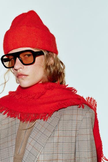 BASIC TURN-UP KNIT BEANIE — Red 1
