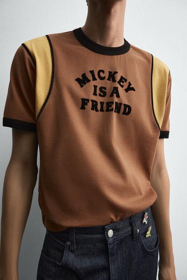 CONTRAST SLOGAN T-SHIRT HARRY LAMBERT FOR ZARA X DISNEY - Brown by Zara - Image 4