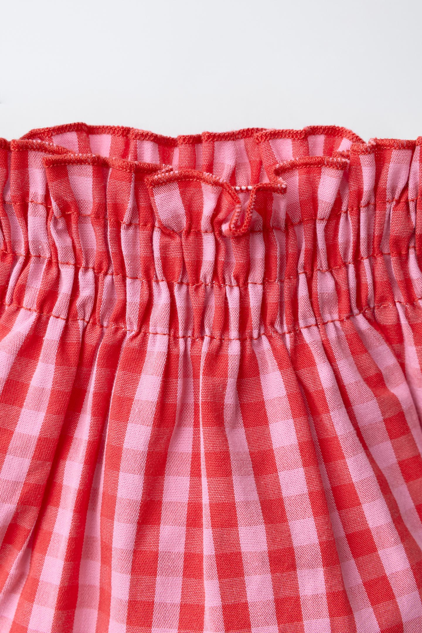Трусы Gingham для детей — Zara, цвет: Красный — фото 4