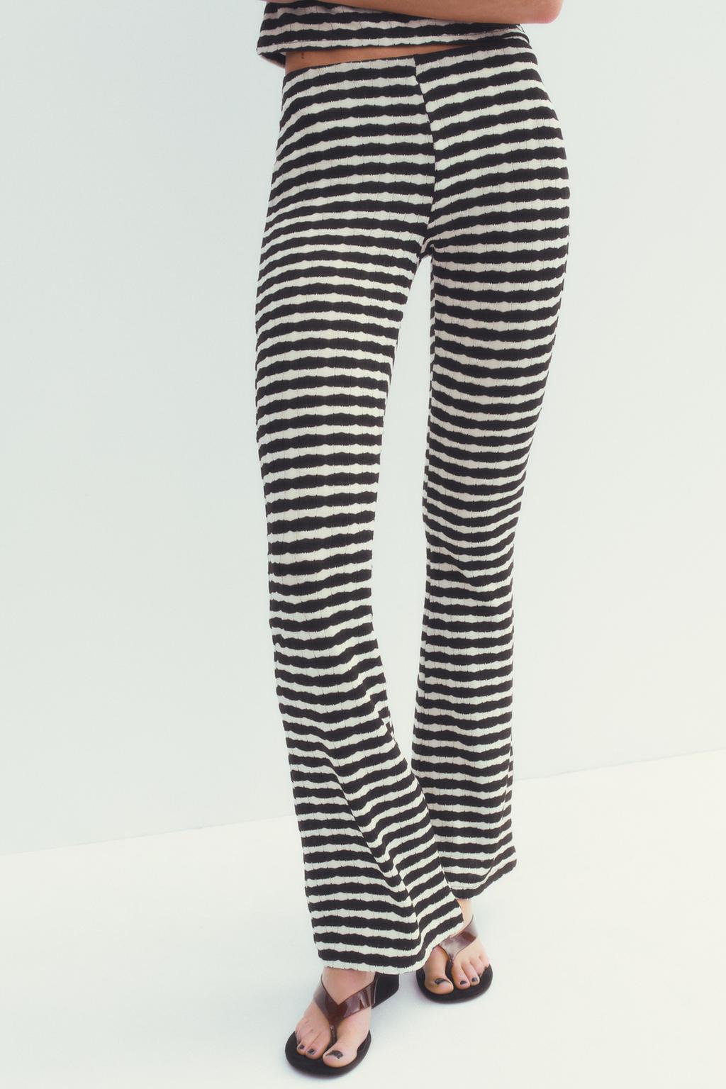 JACQUARD FLARE PANTS
