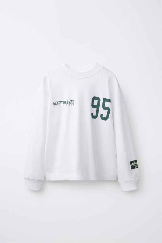 PRINTED JOGGING T-SHIRT - White by Zara - Image 0