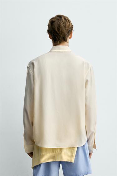 FLOWING BAMBOO - SILK SHIRT - Oyster-white by Zara - Image 2