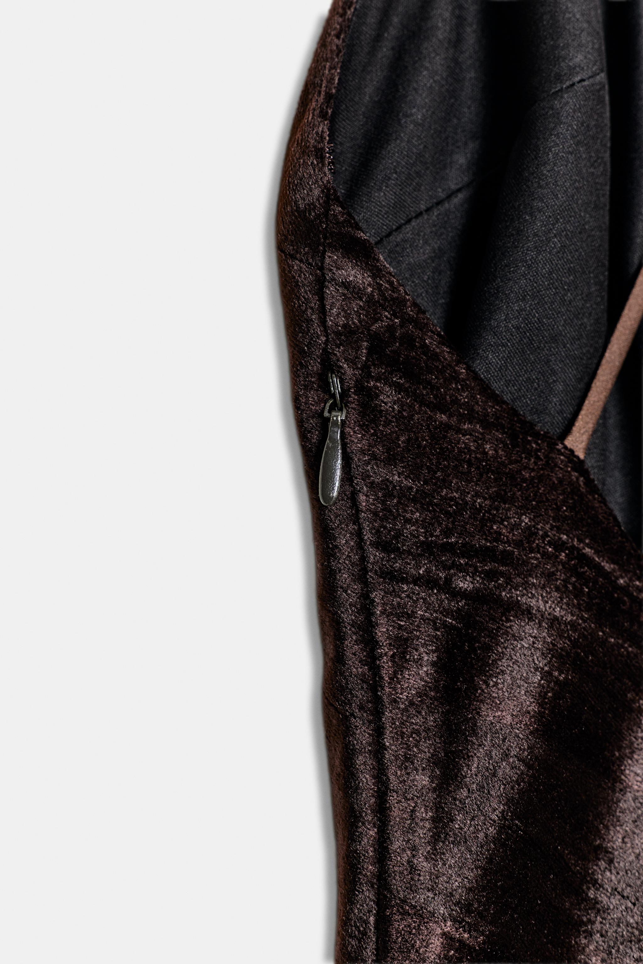 VELVET FRINGE MIDI DRESS