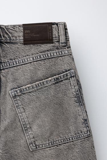 SUPER BAGGY DENIM BERMUDA SHORTS - Brown by Zara - Image 3