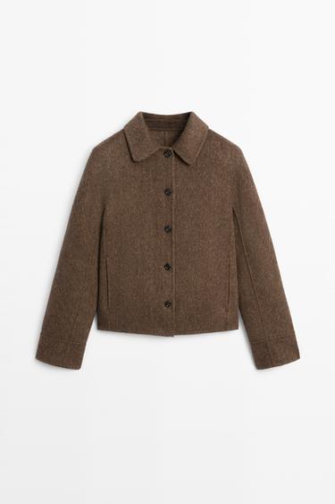 Zara Short buttoned coat - Brown - Image 0